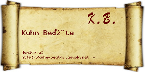 Kuhn Beáta névjegykártya